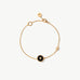 Gold Vermeil Black Agate Bracelet with Pavé Center – Aura Collection | MaiaMina