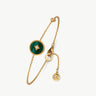 Gold Vermeil Malachite Bracelet with Pavé Detail – Aura Collection | MaiaMina
