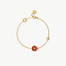 Gold Vermeil Red Agate Bracelet with Pavé Detail – Aura Collection | MaiaMina