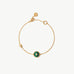 Gold Vermeil Malachite Bracelet with Pavé Detail – Aura Collection | MaiaMina