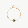 Gold Vermeil Malachite Bracelet with Pavé Detail – Aura Collection | MaiaMina