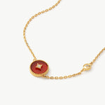 Gold Vermeil Red Agate Bracelet with Pavé Detail – Aura Collection | MaiaMina