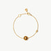 Gold Vermeil Tiger’s Eye Bracelet with Pavé Center – Aura Collection | MaiaMina