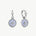Blue Agate Coin Hoop Earrings with Milgrain Detail | Aura Collection – MaiaMina