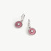 Rhodonite Coin Hoop Earrings in Sterling Silver | Aura Collection – MaiaMina