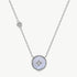 Aura Blue Lace Agate Coin Pendant Necklace | MaiaMina