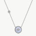 Aura Blue Lace Agate Coin Pendant Necklace | MaiaMina
