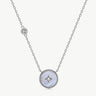 Aura Blue Lace Agate Coin Pendant Necklace | MaiaMina