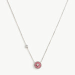 Rhodonite Coin Pendant Necklace in Sterling Silver | Aura Collection – MaiaMina