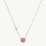 Rhodonite Coin Pendant Necklace in Sterling Silver | Aura Collection – MaiaMina