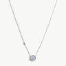 Aura Blue Lace Agate Coin Pendant Necklace | MaiaMina