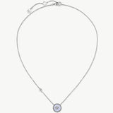 Aura Blue Lace Agate Coin Pendant Necklace | MaiaMina