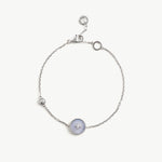 Aura Blue Lace Agate Coin Station Bracelet | MaiaMina