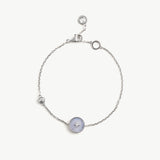 Aura Blue Lace Agate Coin Station Bracelet | MaiaMina