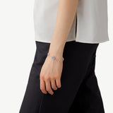 Blue Lace Agate Coin Station Bracelet in Sterling Silver | Aura Collection – MaiaMina