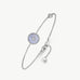 Aura Blue Lace Agate Coin Station Bracelet | MaiaMina