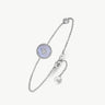 Aura Blue Lace Agate Coin Station Bracelet | MaiaMina