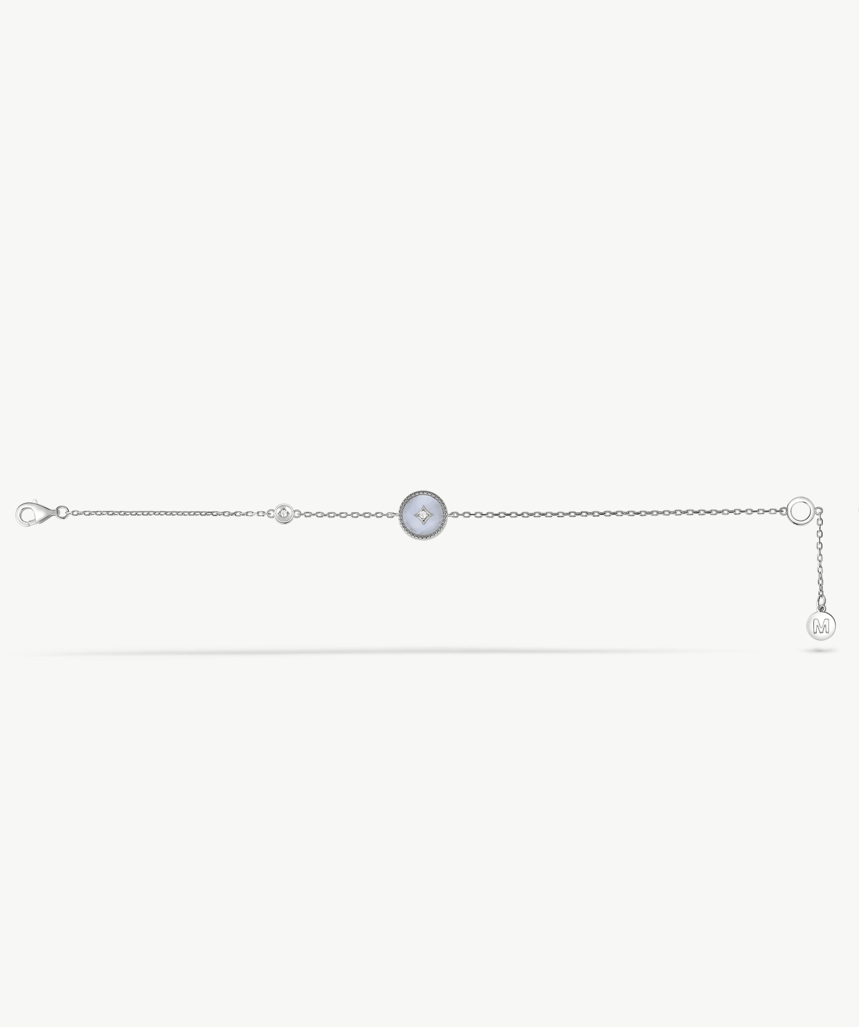 Aura Blue Lace Agate Coin Station Bracelet | MaiaMina