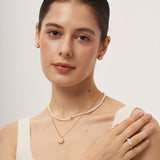 Aura Pearl Copper Coin Necklace