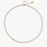 Classic Pearl Necklace with Gold Coin Charm | MaiaMina