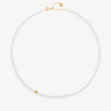 Classic Pearl Necklace with Gold Coin Charm | MaiaMina