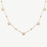 Elegant Necklace with Pearls and Zircon Accents | MaiaMina