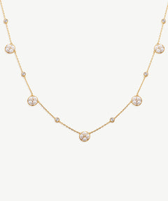 Elegant Necklace with Pearls and Zircon Accents | MaiaMina