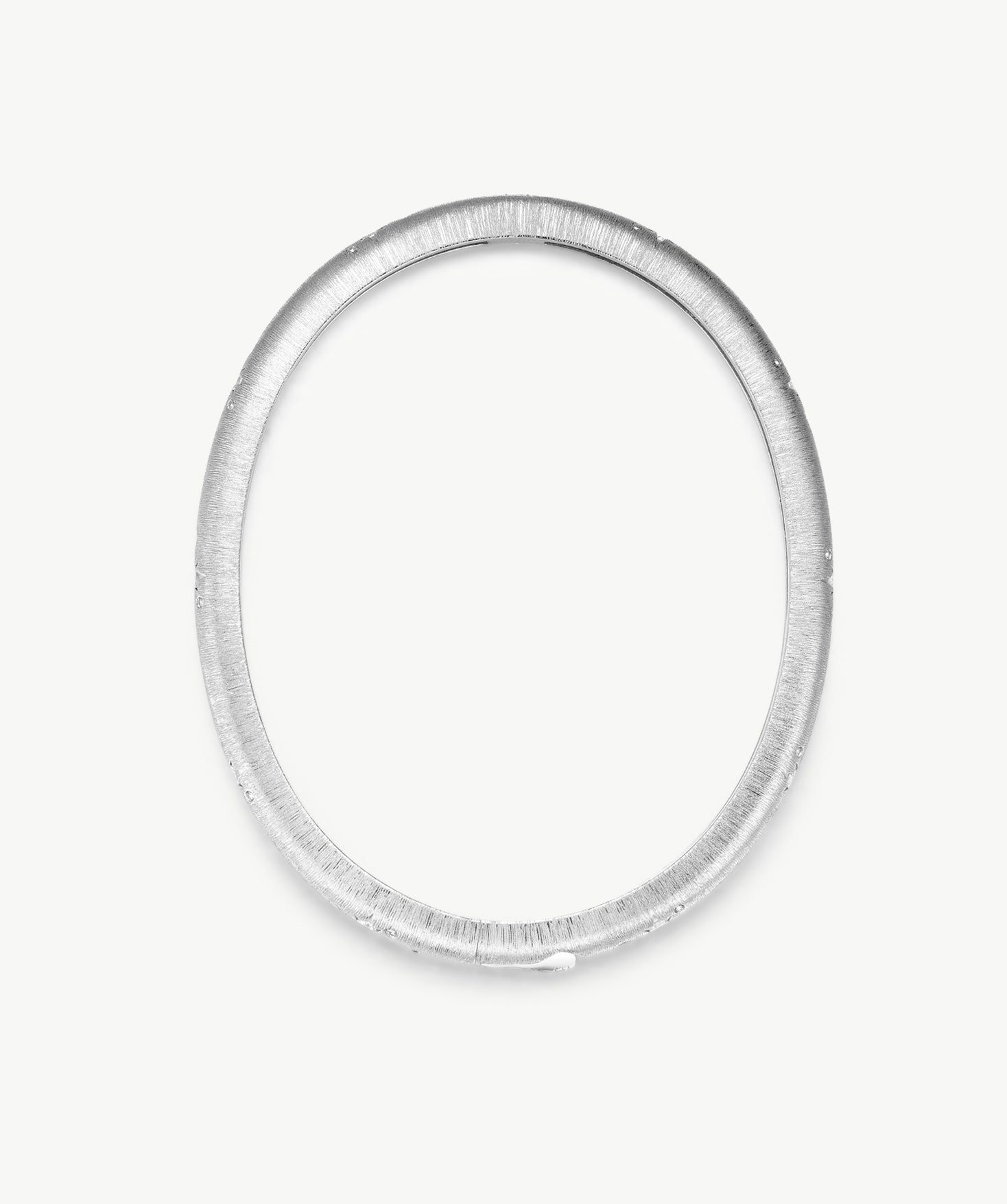 MaiaMina Rhodium Plated Textured Bangle Bracelet with Starburst Details Cetus Collection