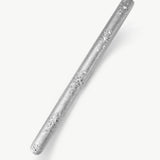 MaiaMina Rhodium Plated Textured Bangle Bracelet with Starburst Details Cetus Collection