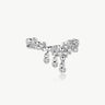 MaiaMina Rhodium Plated Sterling Silver Pinky Ring with Zircon Dangle Accents Cetus Collection