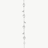 MaiaMina Rhodium Plated Sterling Silver White Crystal Charm Bracelet Cetus Collection