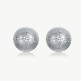MaiaMina Rhodium Plated Clear Quartz Drop Earrings Removable Statement Earrings Cetus Collection