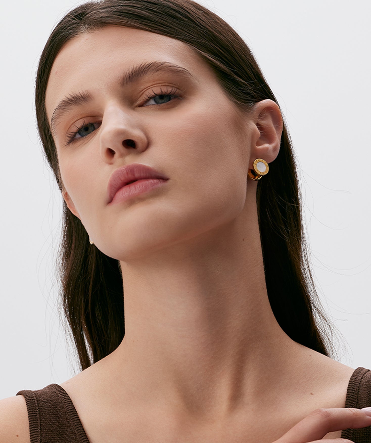 Chronos Roman Numeral Gemstone Stud Earrings | MaiaMina