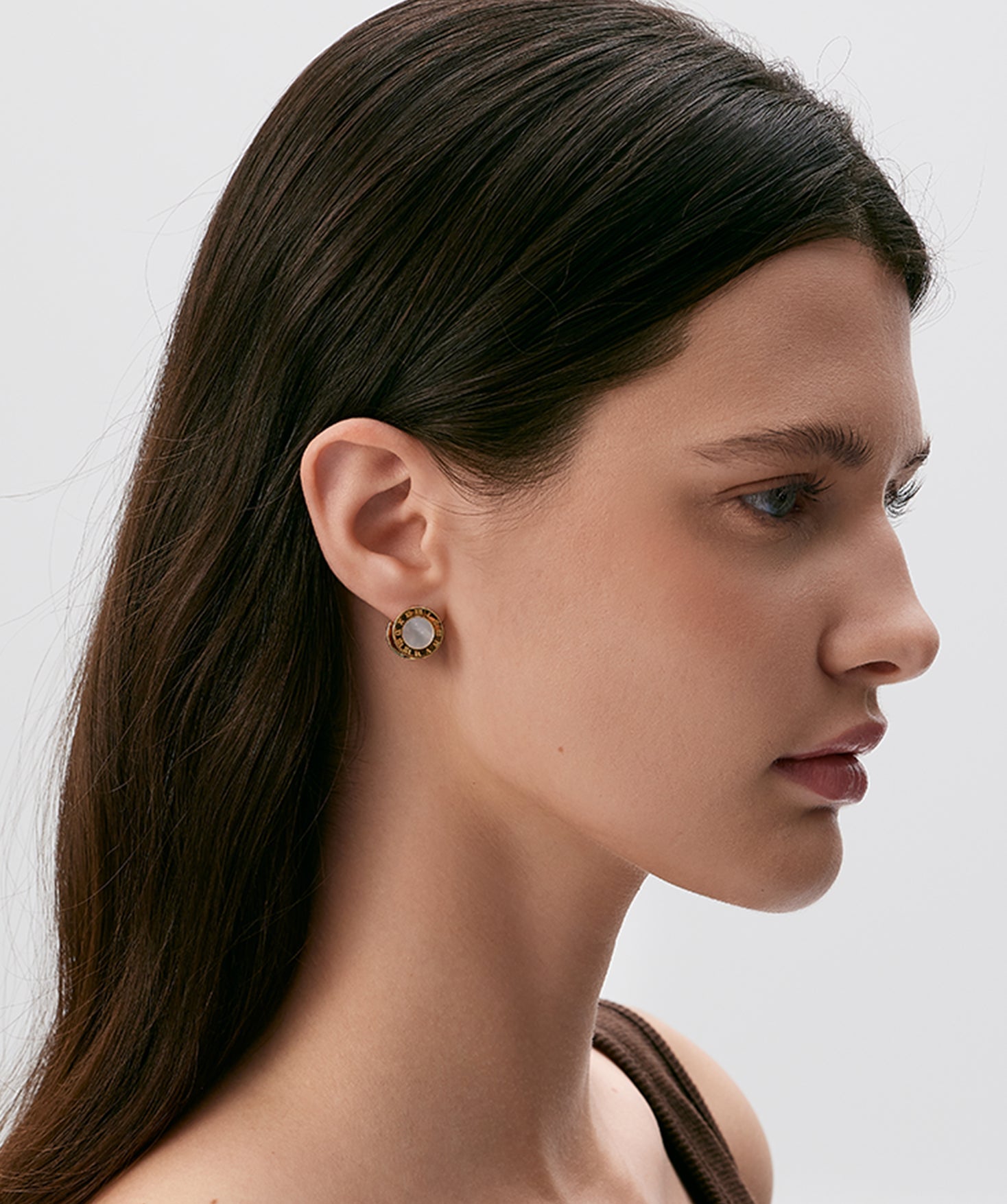 Chronos Roman Numeral Gemstone Stud Earrings | MaiaMina