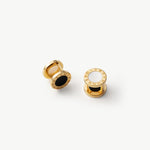Chronos Roman Numeral Gemstone Stud Earrings | MaiaMina