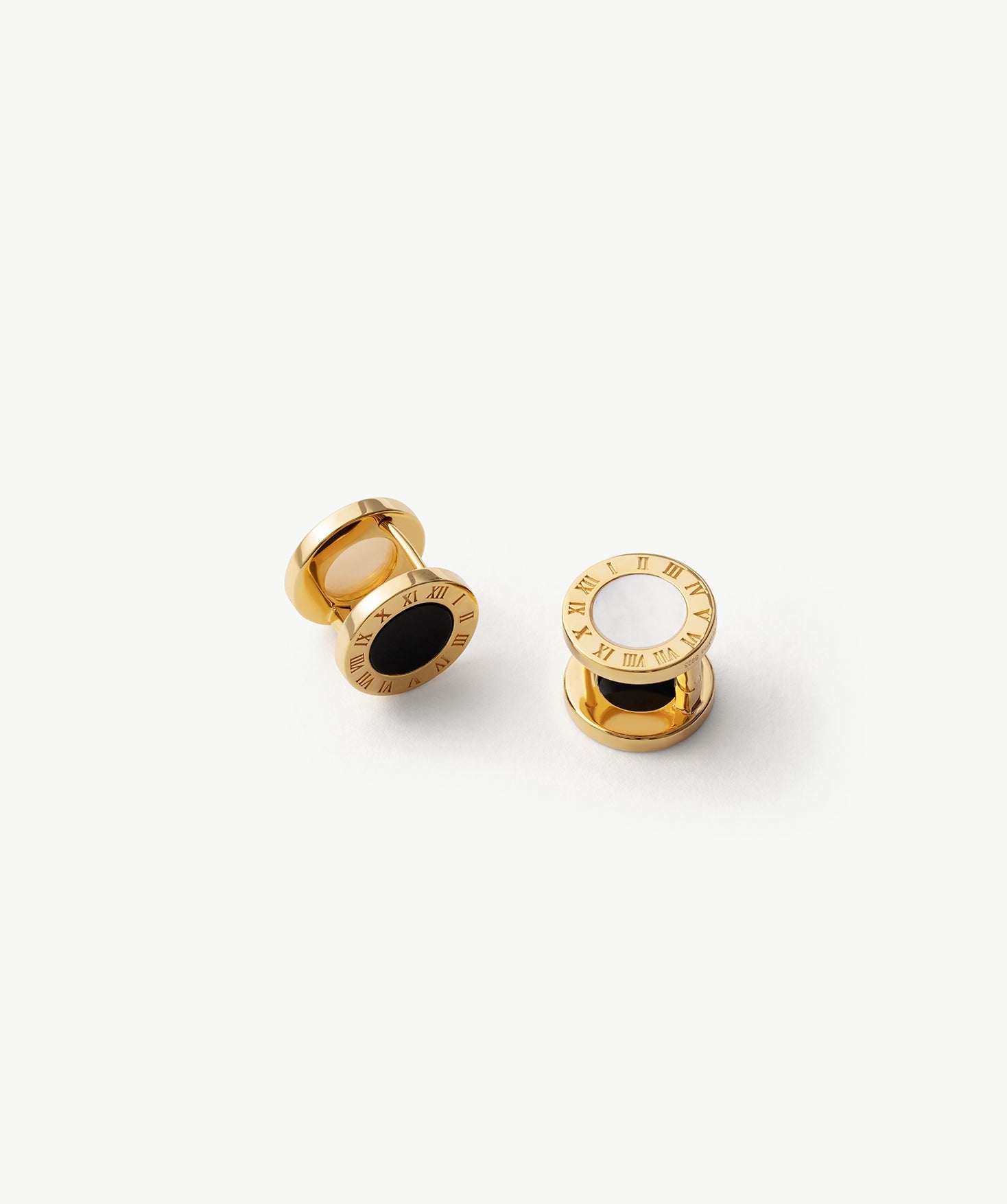 Chronos Roman Numeral Gemstone Stud Earrings | MaiaMina