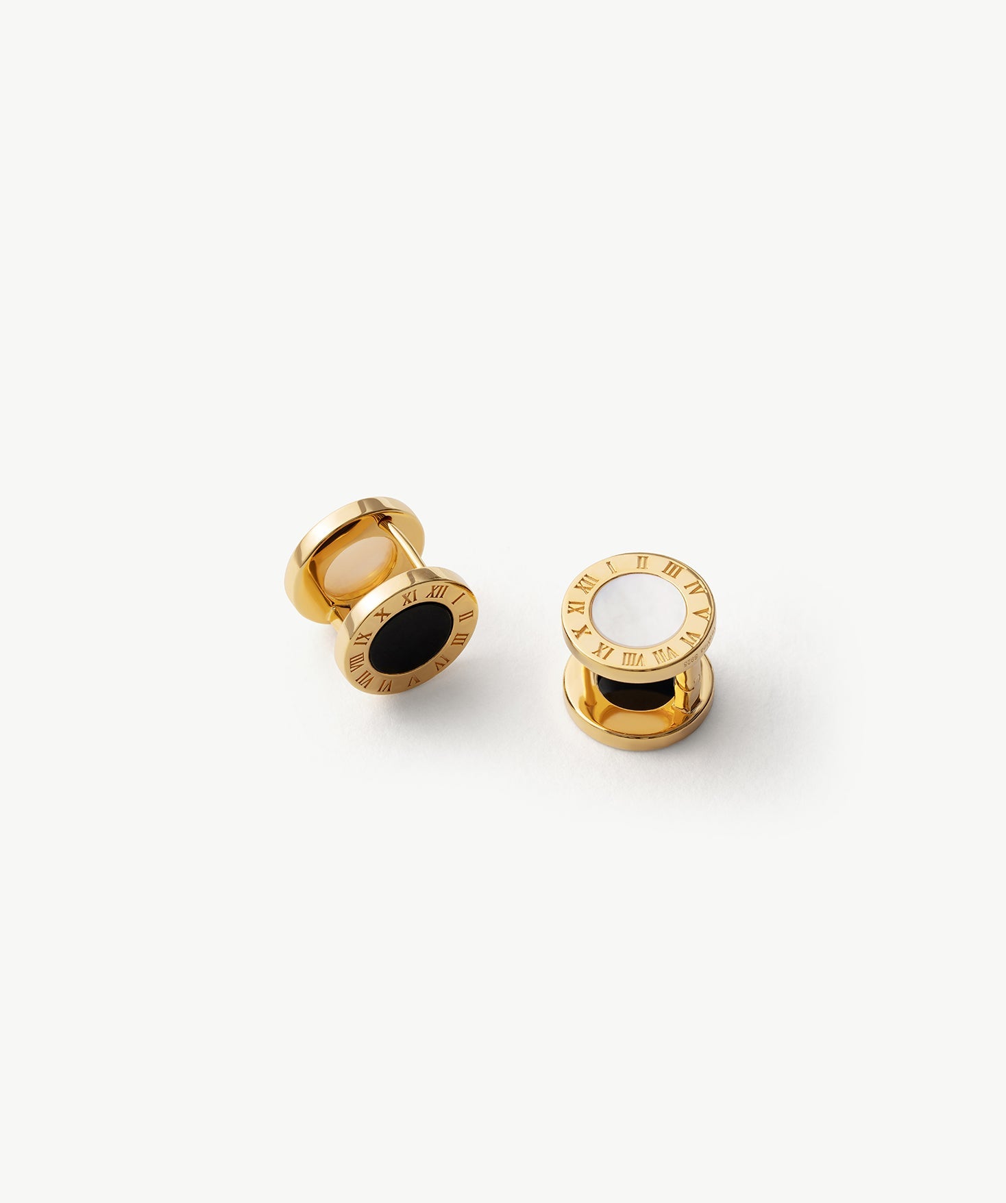 Chronos Roman Numeral Gemstone Stud Earrings | MaiaMina