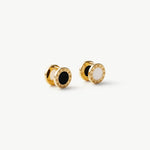 Chronos Roman Numeral Gemstone Stud Earrings | MaiaMina