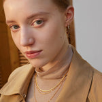 Classic Gold Disc Layered Necklace | Dainty Double Chain in 18K Gold Vermeil – MaiaMina