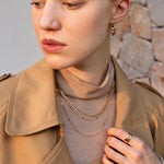 Classic Gold Disc Layered Necklace | Dainty Double Chain in 18K Gold Vermeil – MaiaMina