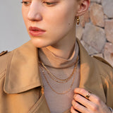 Classic Gold Disc Layered Necklace | Dainty Double Chain in 18K Gold Vermeil – MaiaMina