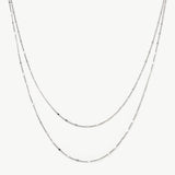 Sterling Silver Disc Layered Necklace | Classic Collection – MaiaMina