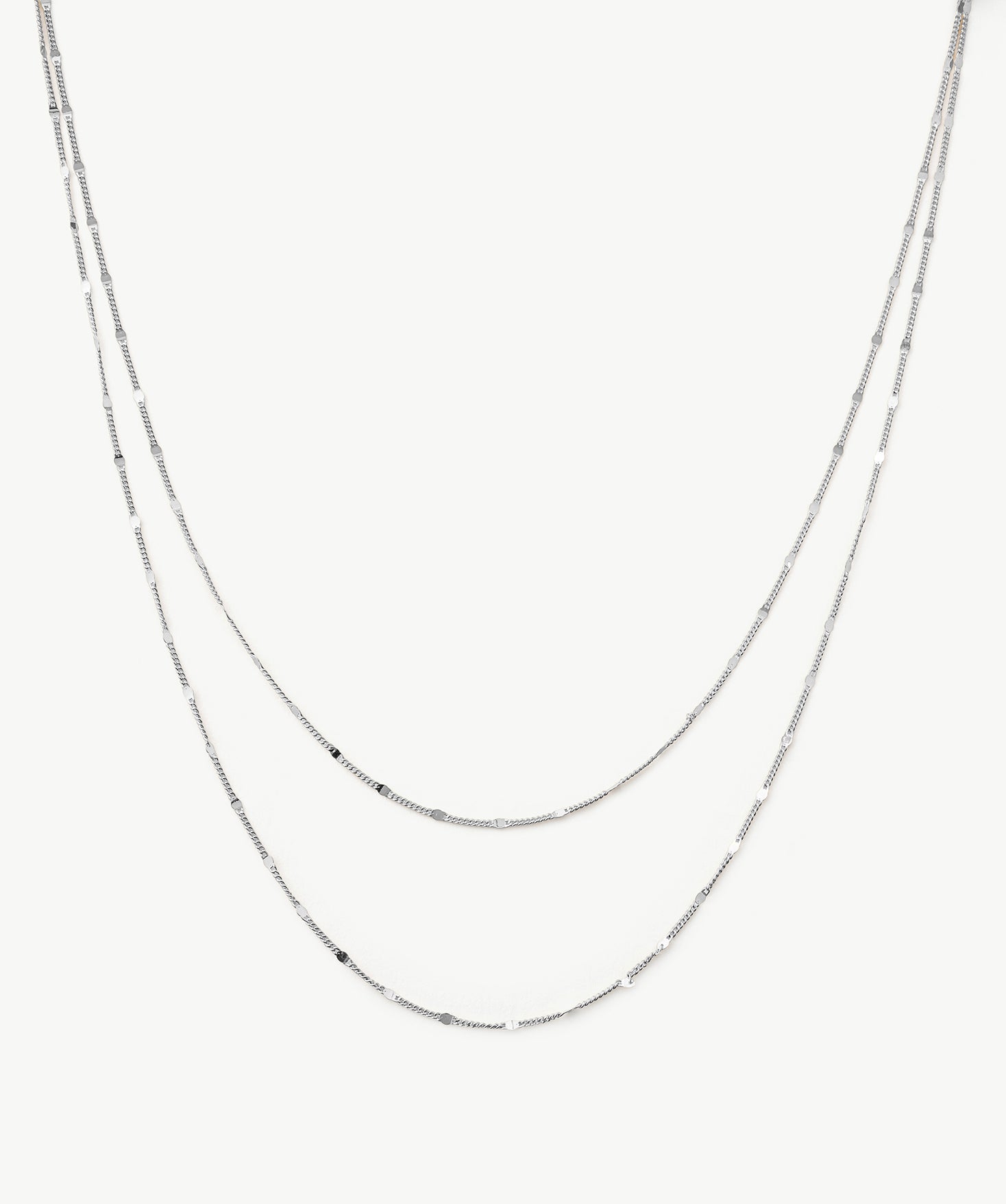 Sterling Silver Disc Layered Necklace | Classic Collection – MaiaMina