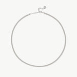 Classic Silver Herringbone Chain Necklace | MaiaMina