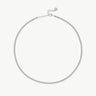 Classic Silver Herringbone Chain Necklace | MaiaMina