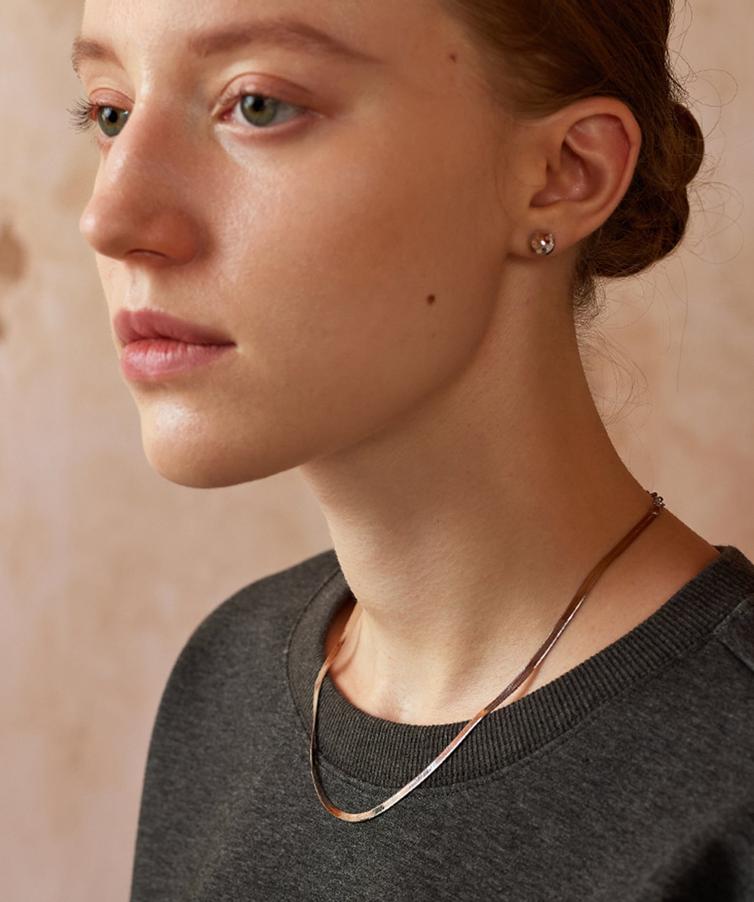 Classic Silver Herringbone Chain Necklace | MaiaMina