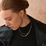 Classic Herringbone Chain Necklace in Gold | MaiaMina