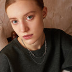 Classic Silver Herringbone Chain Necklace | MaiaMina