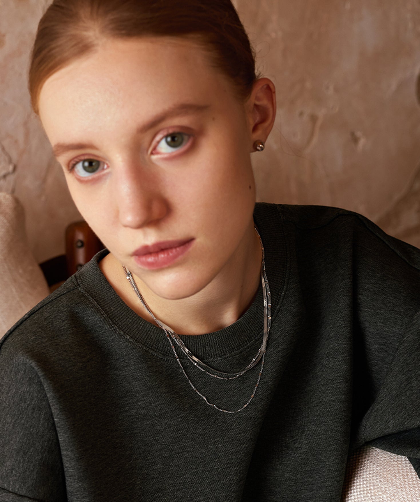 Classic Silver Herringbone Chain Necklace | MaiaMina