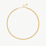 Classic Herringbone Chain Necklace in Gold | MaiaMina